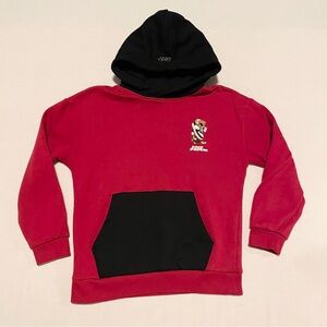 VTG No Fear Red/Black Hoodie Youth Large 14 Y2K Skate Streetwear Graphic